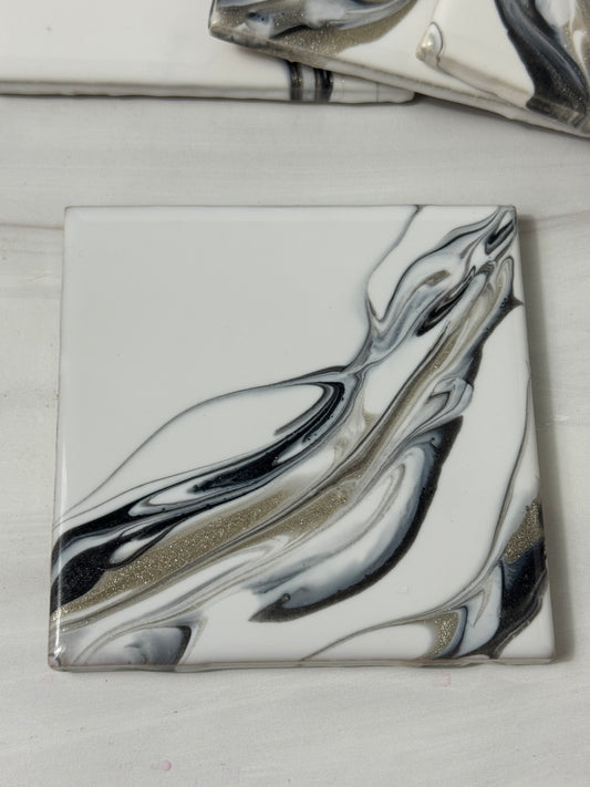 Tile Coasters Epoxy Resin
