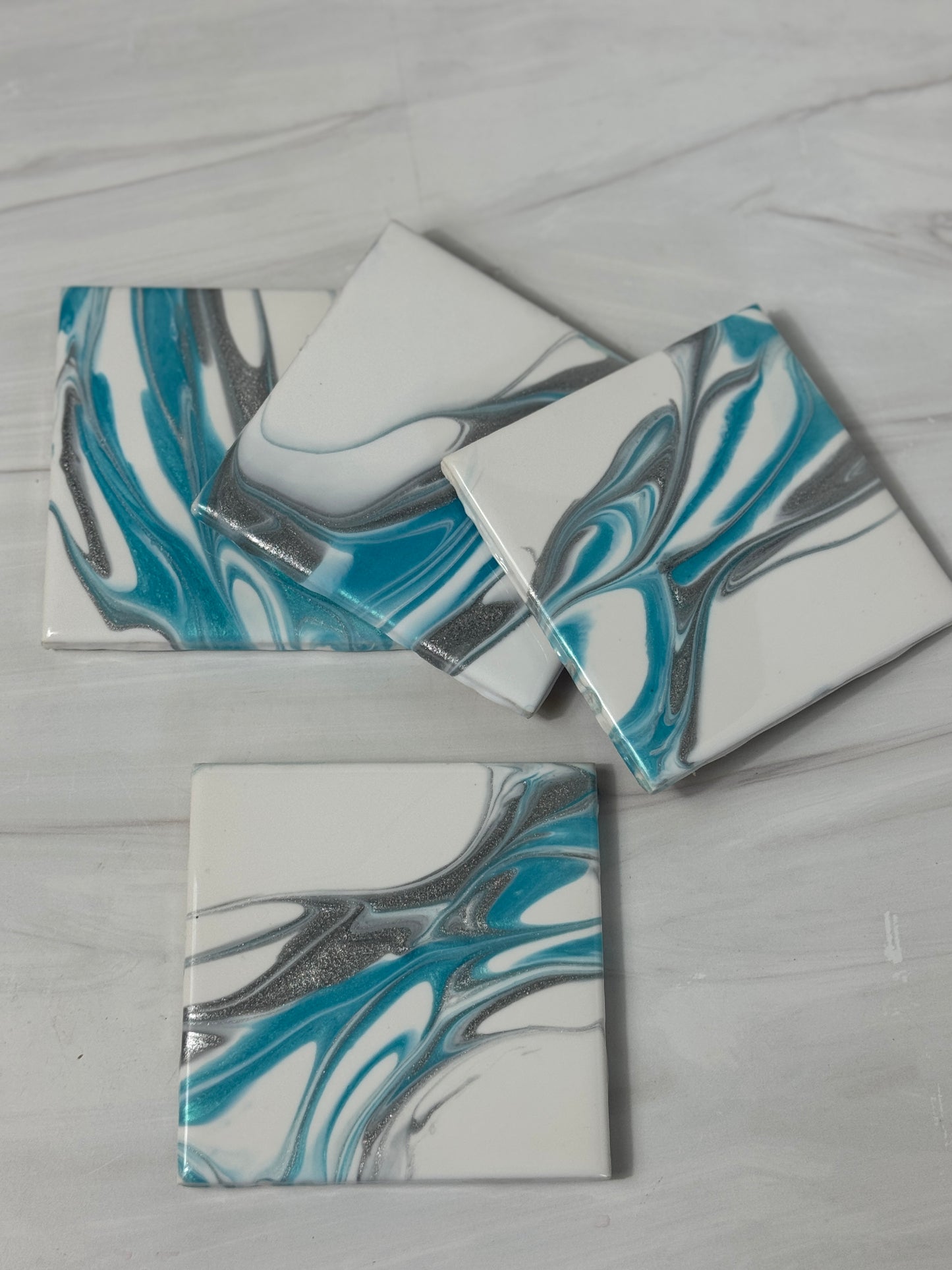 Tile Coasters Epoxy Resin